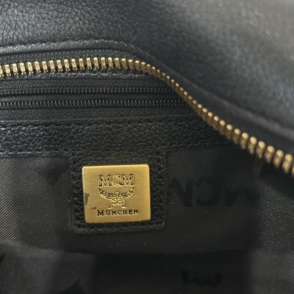 MCM Black Leather Shoulder Bag - Picture 7 of 13